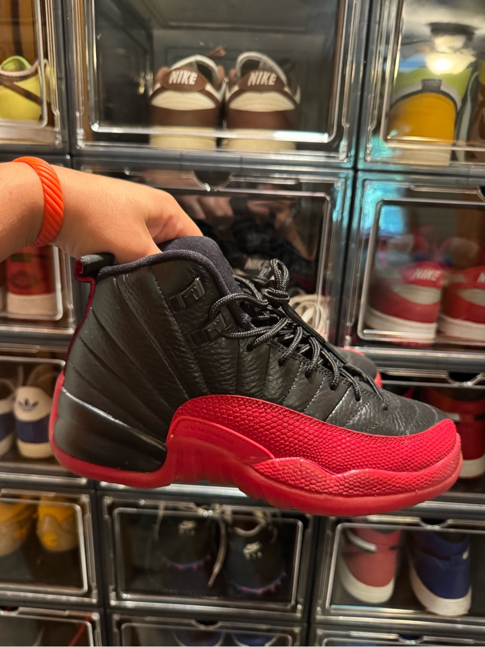 Jordan Kids Black & Red High-Top Sneakers